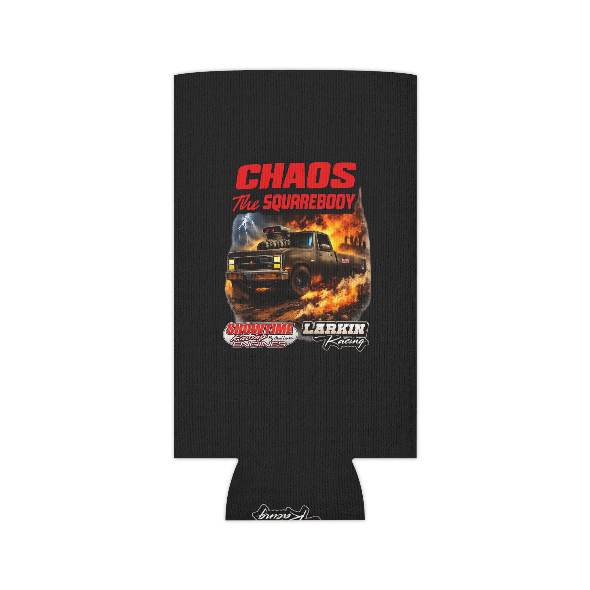 Can Cooler — "Brutus / Chaos the Squarebody" Classic Truck Racing Koozie