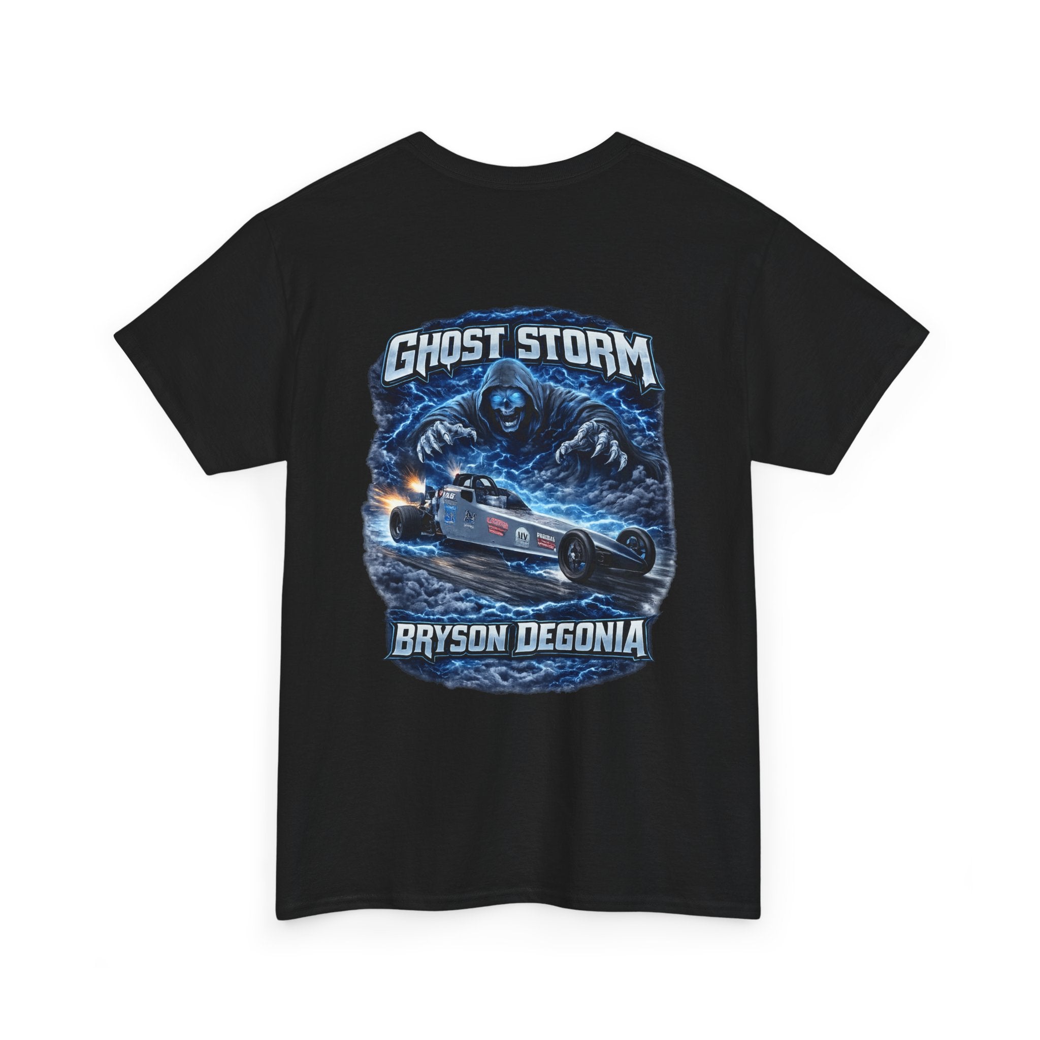 Ghost Storm Racing T‑Shirt — Bryson Degonia Vintage Car Graphic