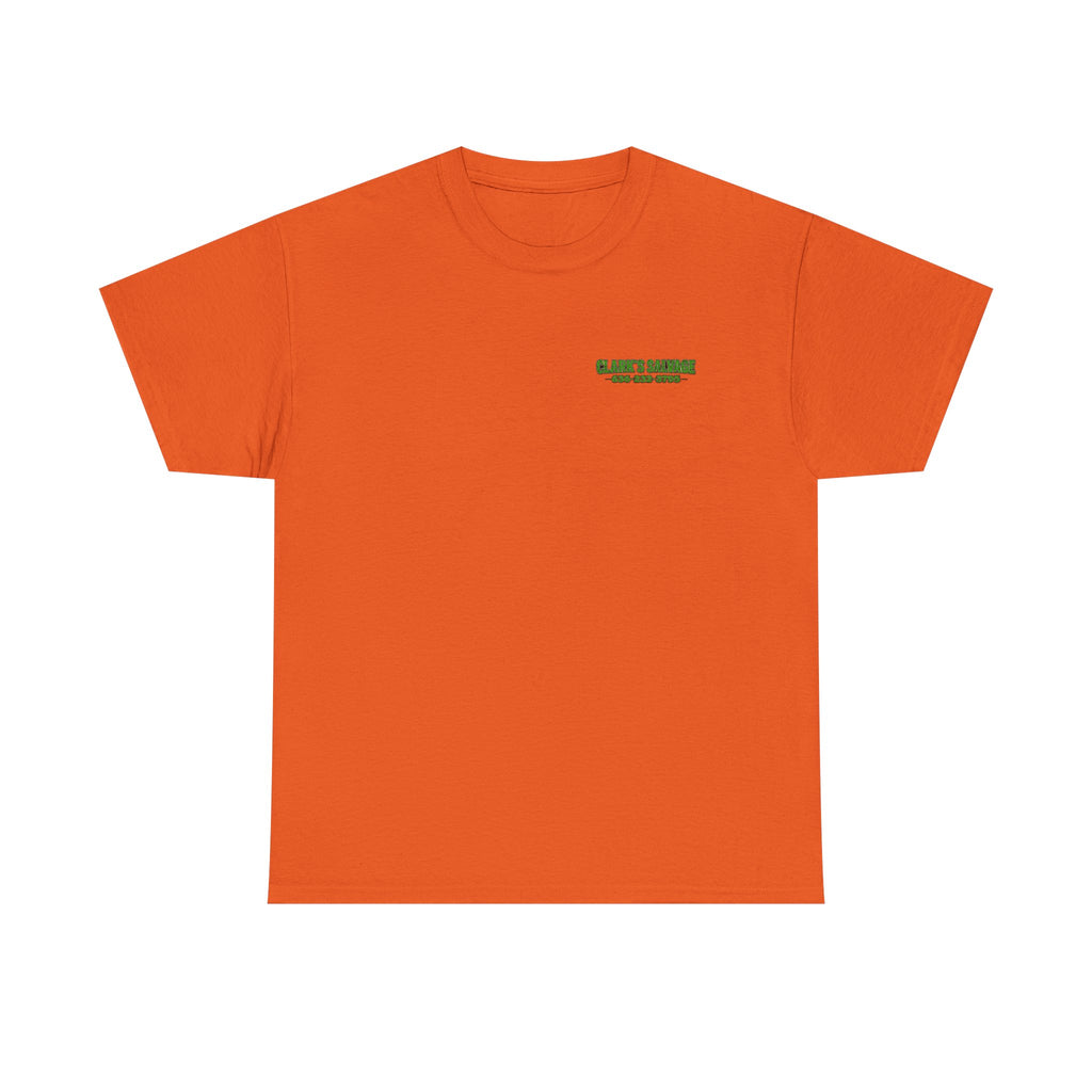 Clarks Salvage T-Shirt — "I Get All Me Parts at Clark's Salvage" Retro Pickup Truck Design