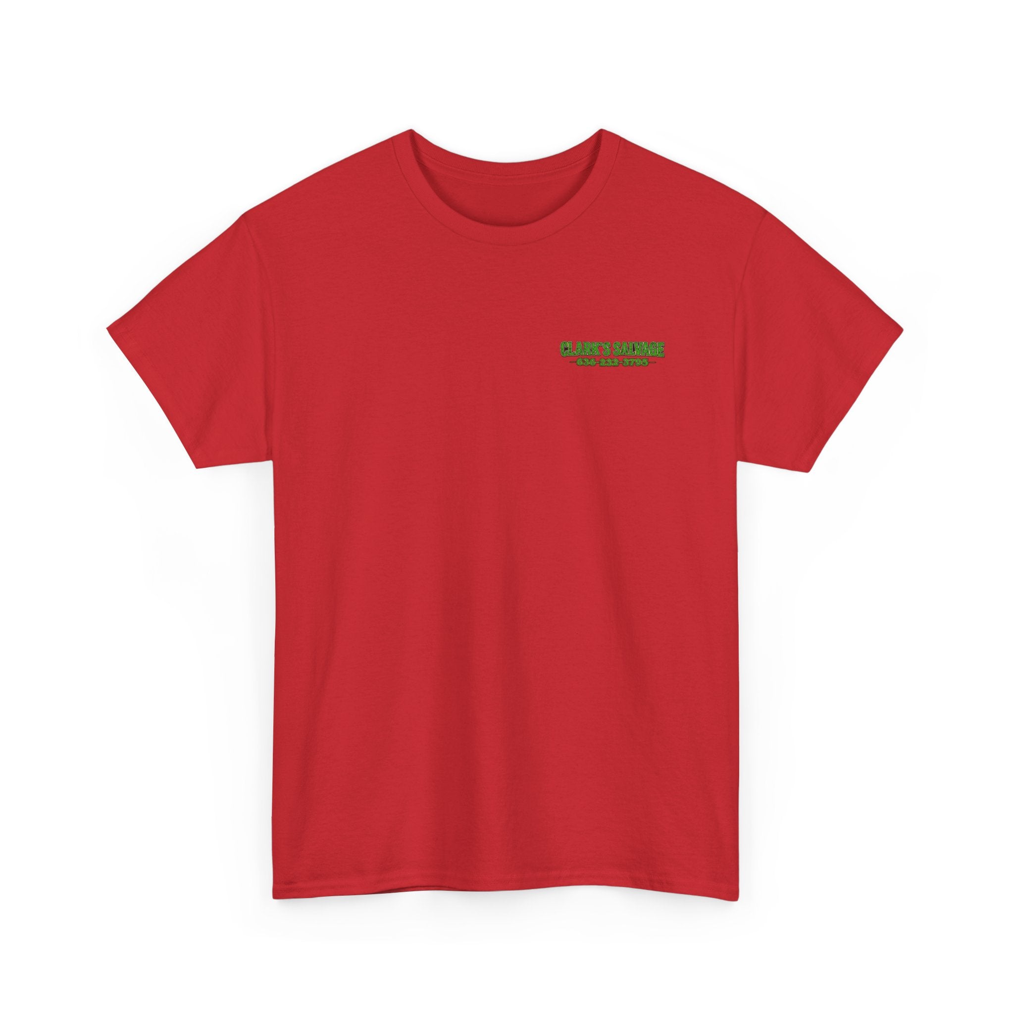 Clarks Salvage T-Shirt — "I Get All Me Parts at Clark's Salvage" Retro Pickup Truck Design