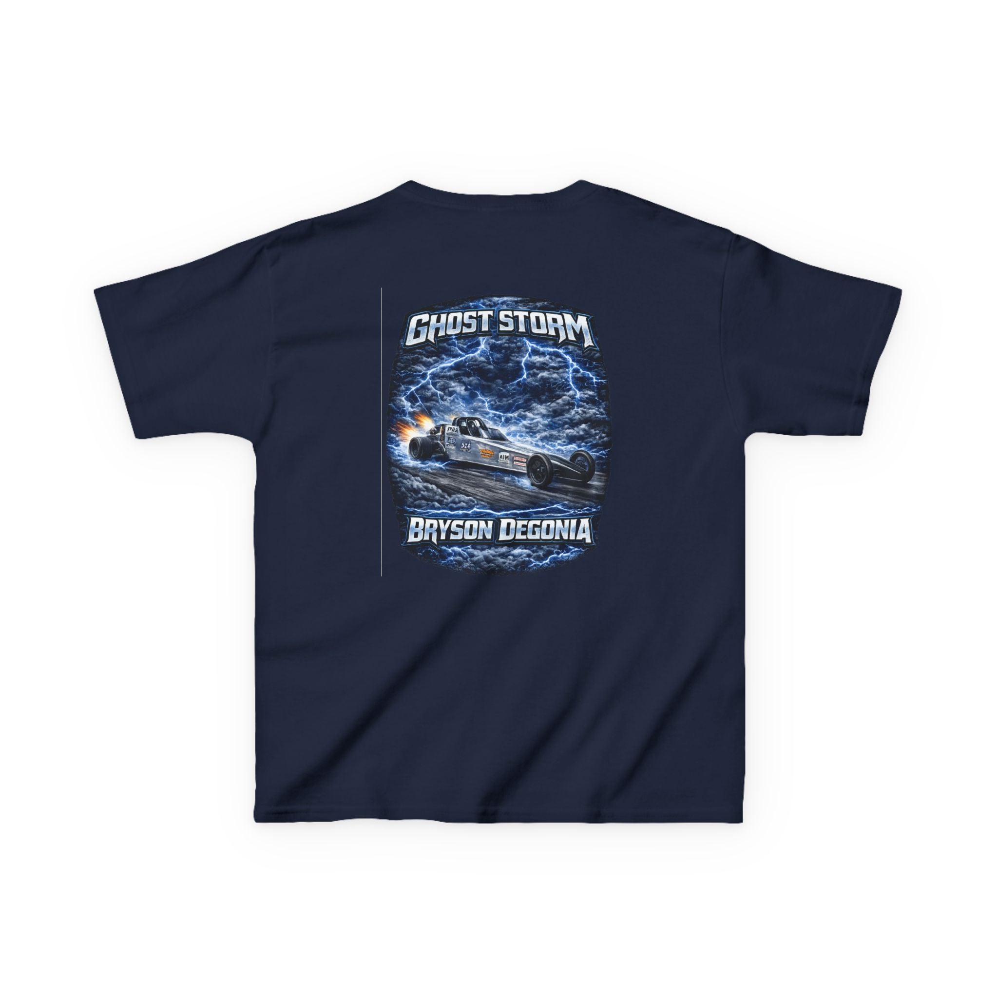 Kids Tee — 'Ghost Storm' Graphic (Custom Name Option)