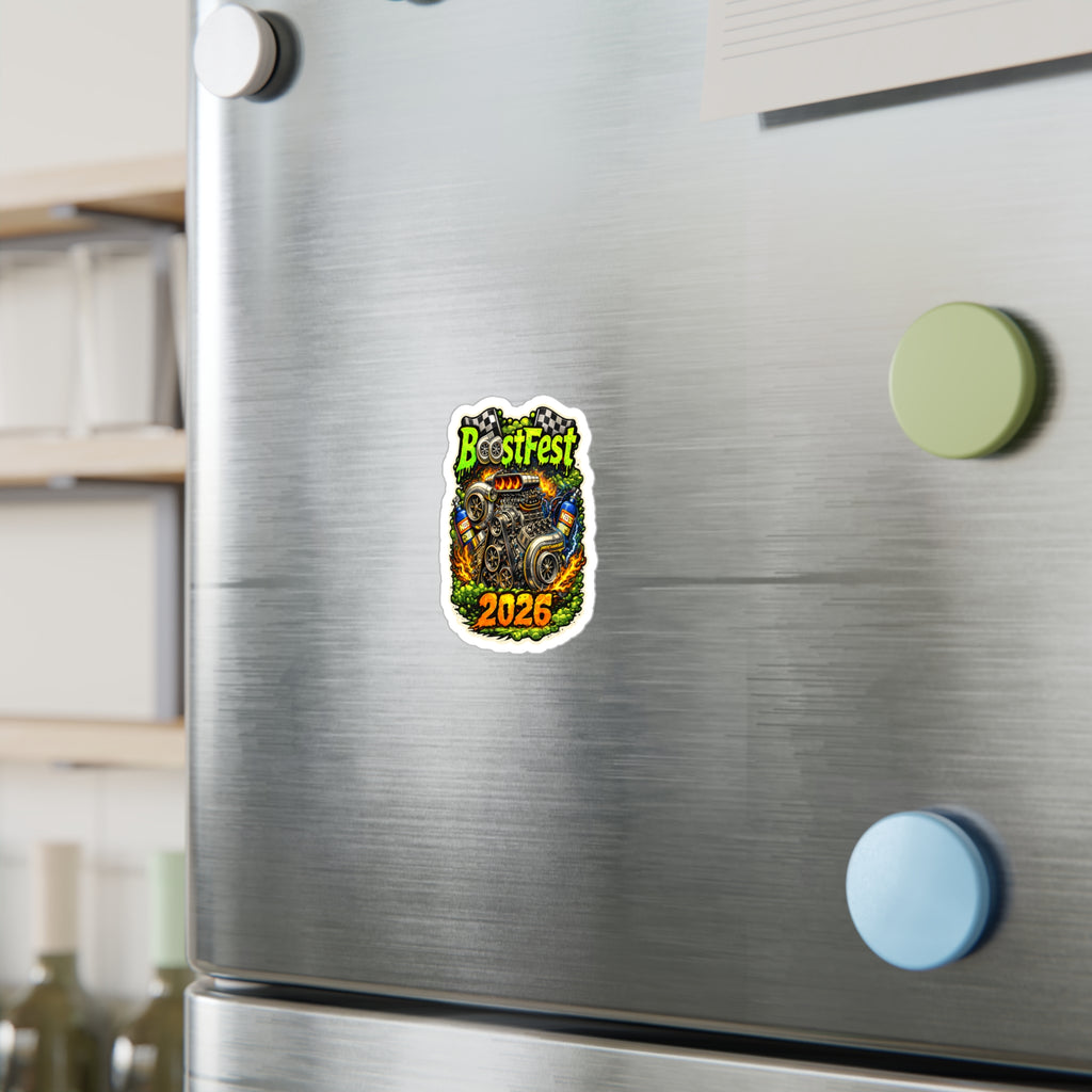 BoostFest 2026 Engine Art Sticker — Kiss-Cut Vinyl Decal