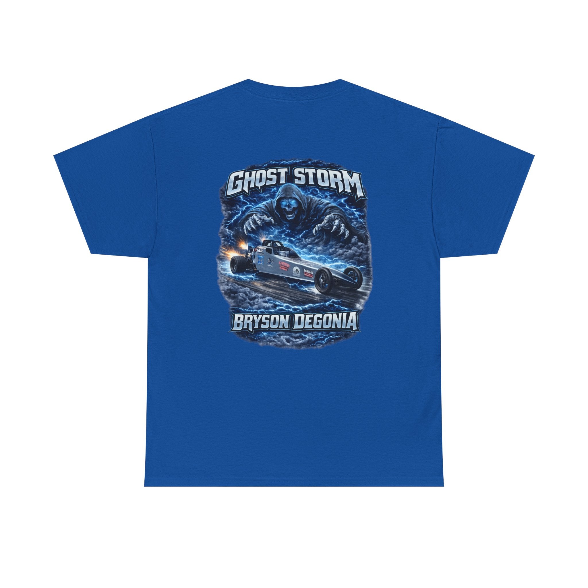 Ghost Storm Racing T‑Shirt — Bryson Degonia Vintage Car Graphic