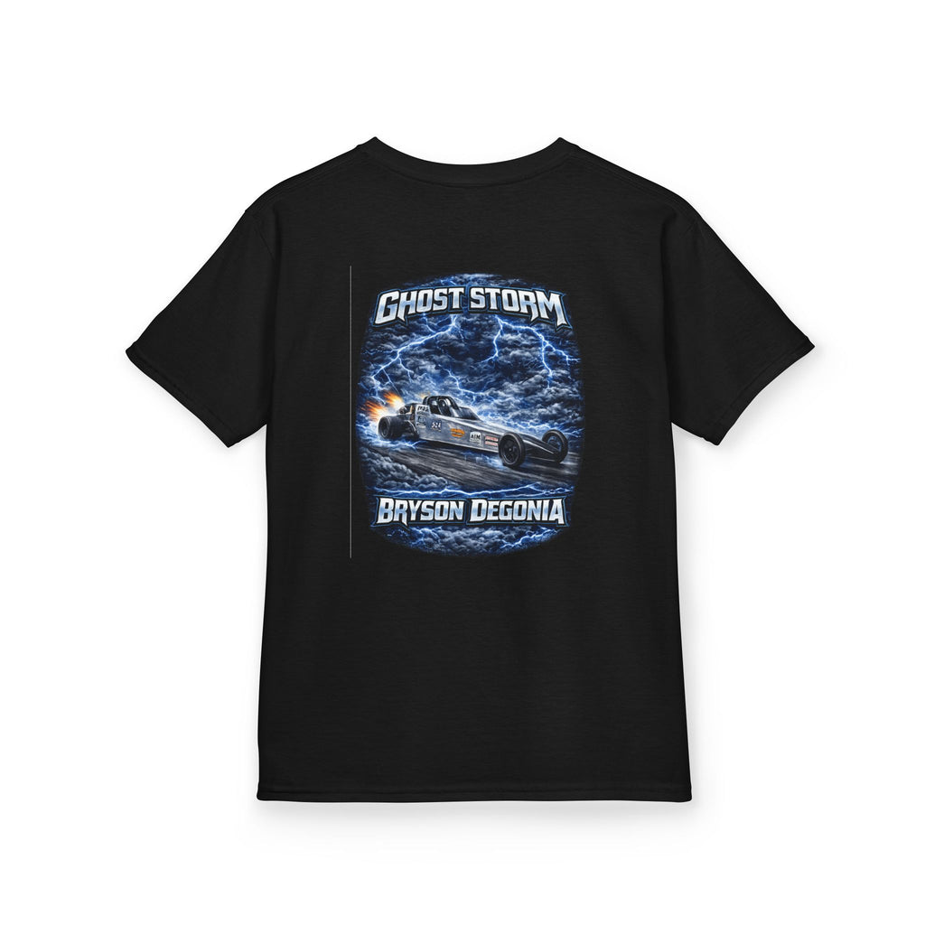 Kids Tee — 'Ghost Storm' Graphic (Custom Name Option)