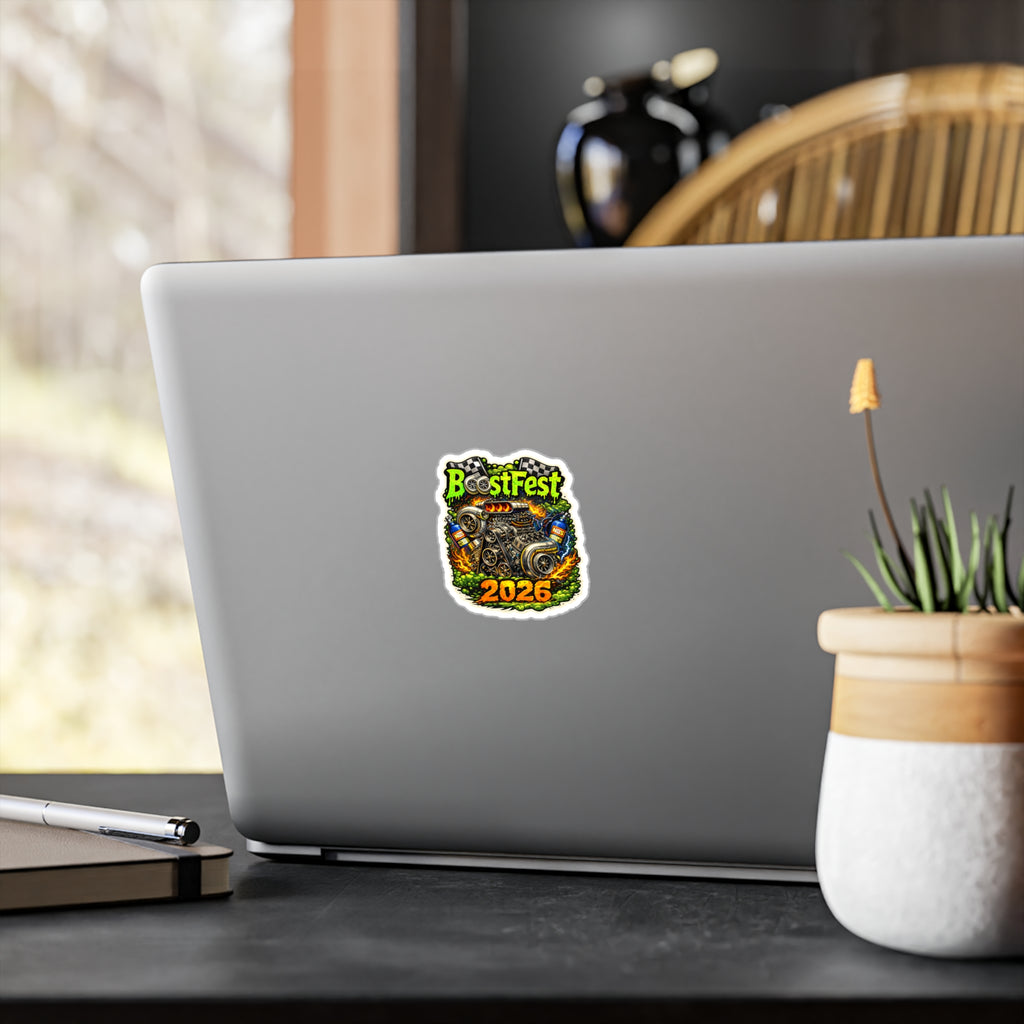 BoostFest 2026 Engine Art Sticker — Kiss-Cut Vinyl Decal