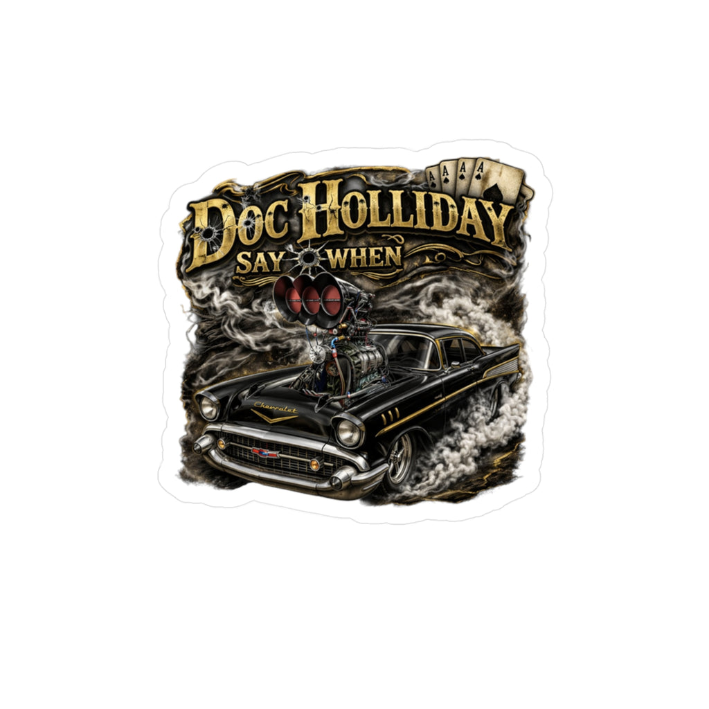 Doc Holliday Art Sticker — Kiss-Cut Vinyl Decal