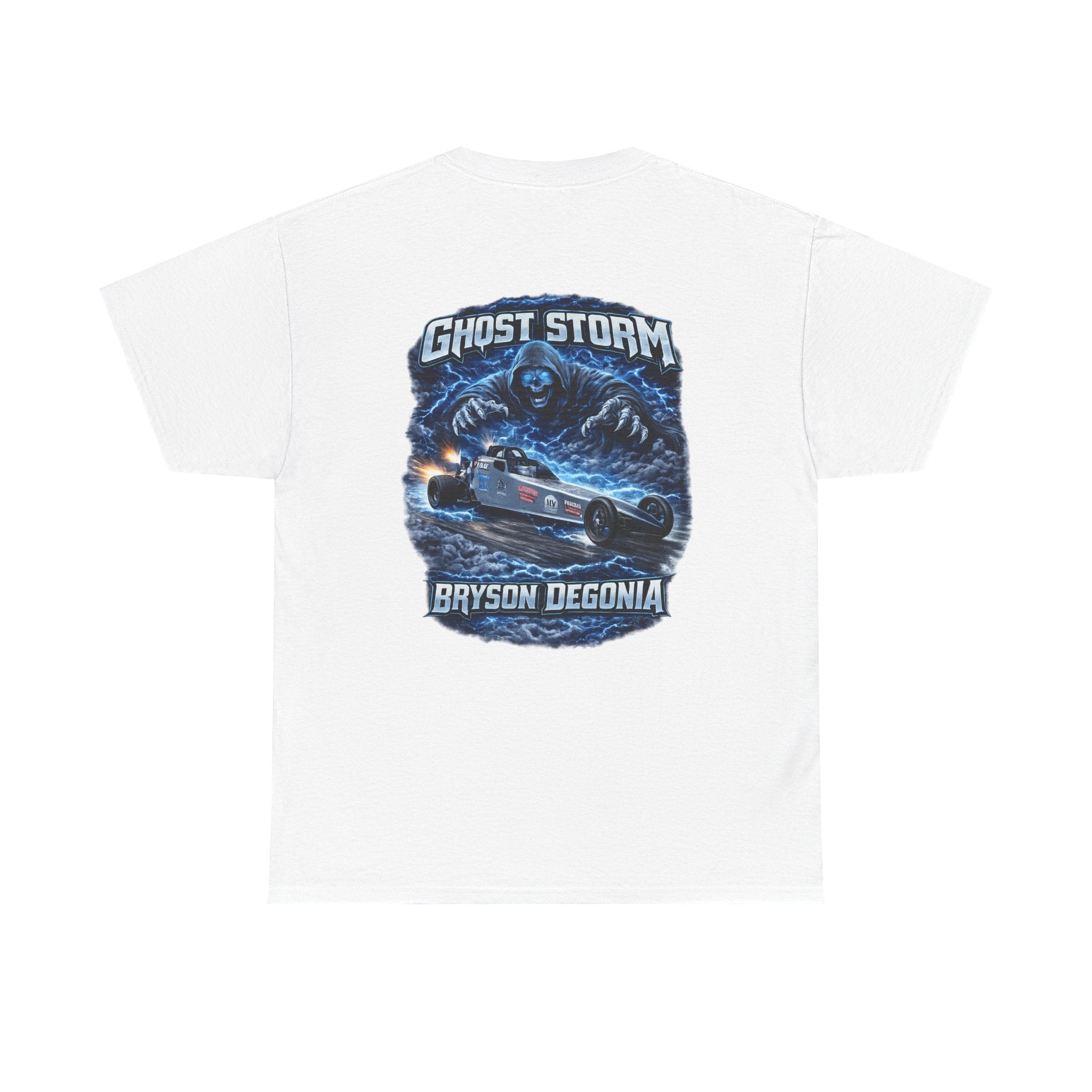 Ghost Storm Racing T‑Shirt — Bryson Degonia Vintage Car Graphic