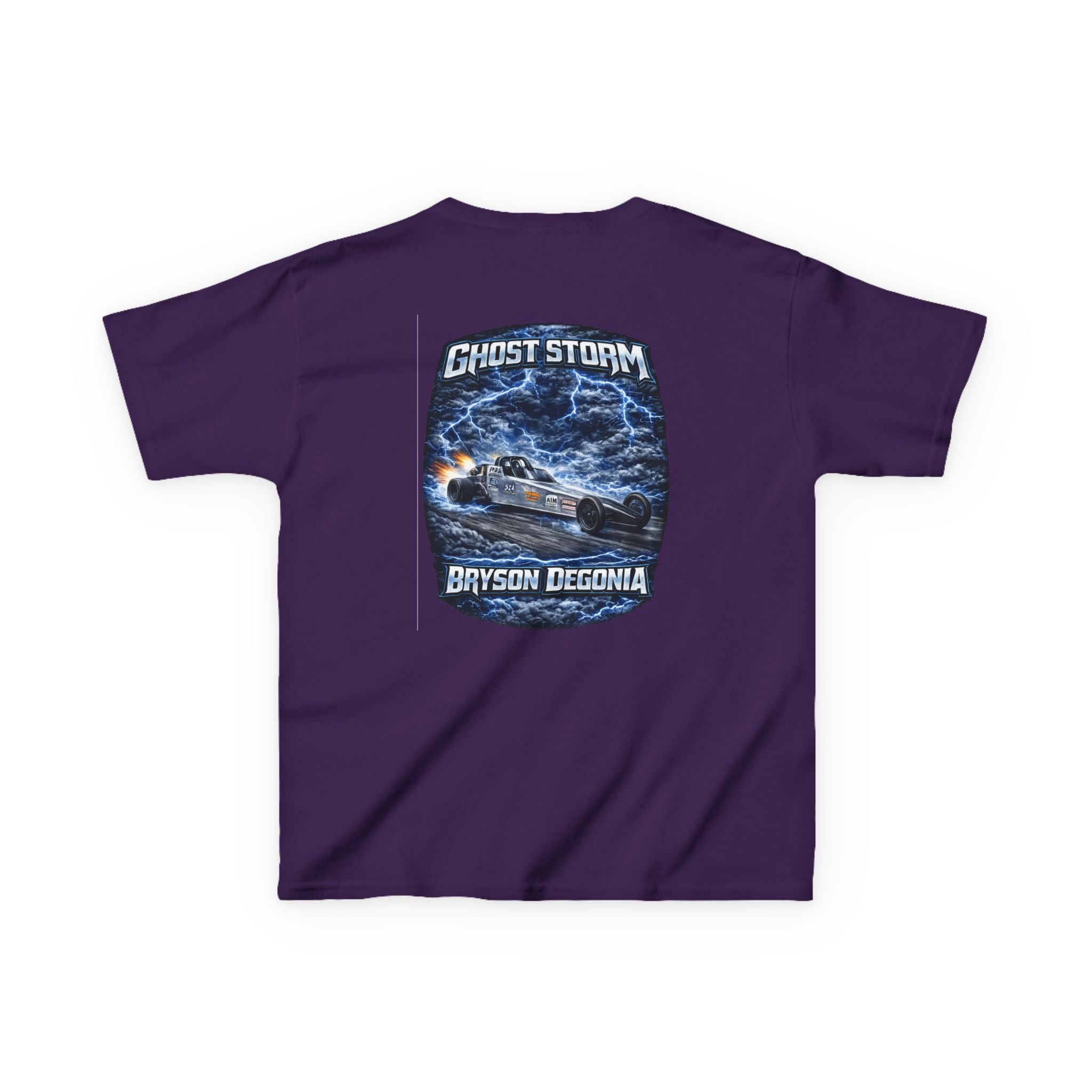 Kids Tee — 'Ghost Storm' Graphic (Custom Name Option)