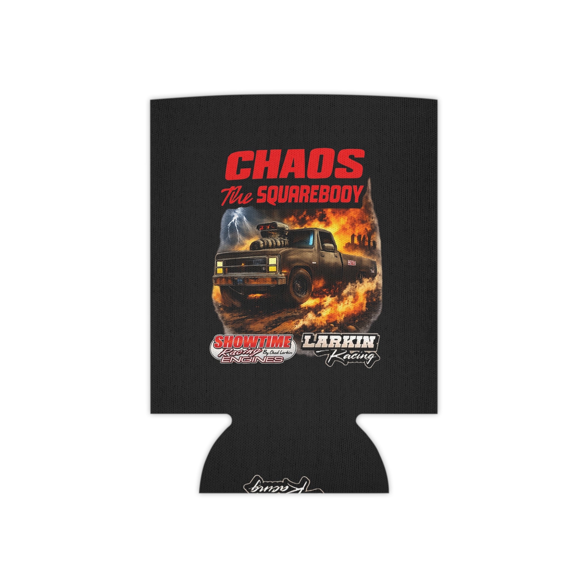 Can Cooler — "Brutus / Chaos the Squarebody" Classic Truck Racing Koozie