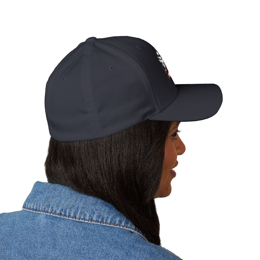 Racing Logo Embroidered Cap – "Showtime Racing Co." Flame & Checkered Flag Hat