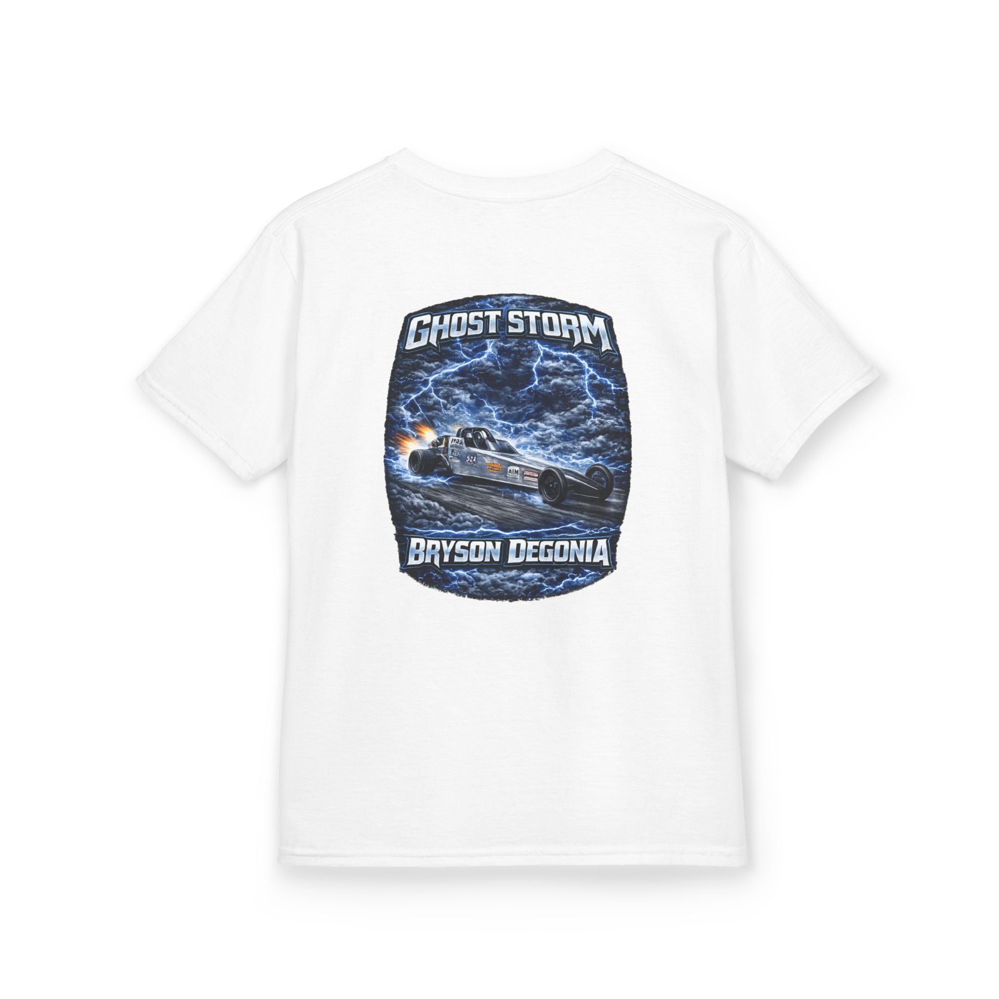 Kids Tee — 'Ghost Storm' Graphic (Custom Name Option)