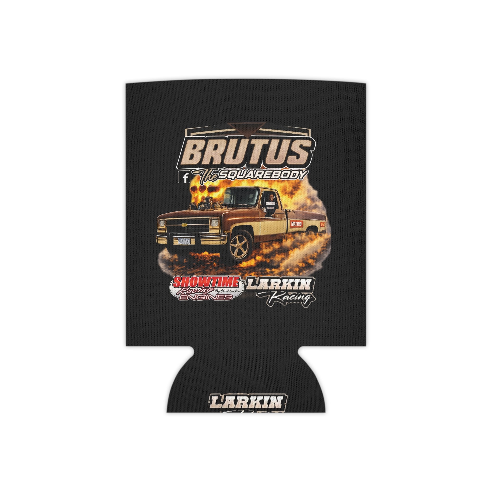 Can Cooler — "Brutus / Chaos the Squarebody" Classic Truck Racing Koozie