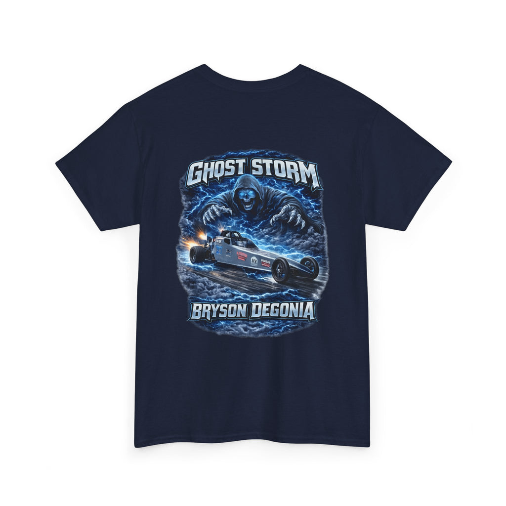Ghost Storm Racing T‑Shirt — Bryson Degonia Vintage Car Graphic