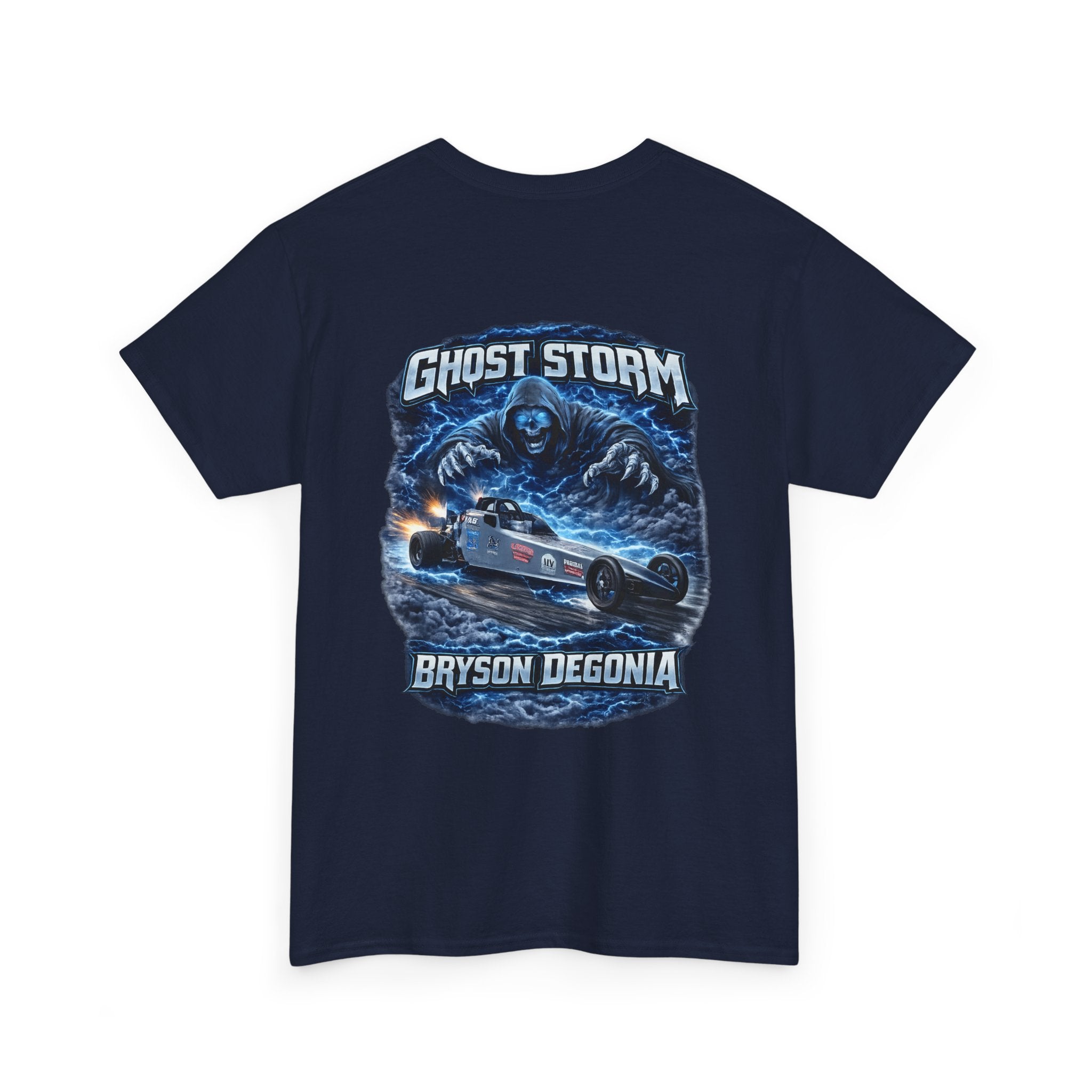 Ghost Storm Racing T‑Shirt — Bryson Degonia Vintage Car Graphic