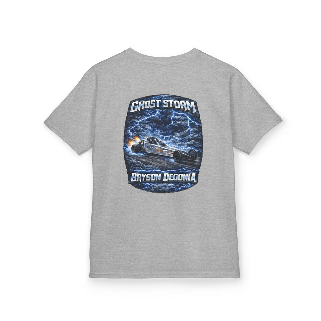 Kids Tee — 'Ghost Storm' Graphic (Custom Name Option)