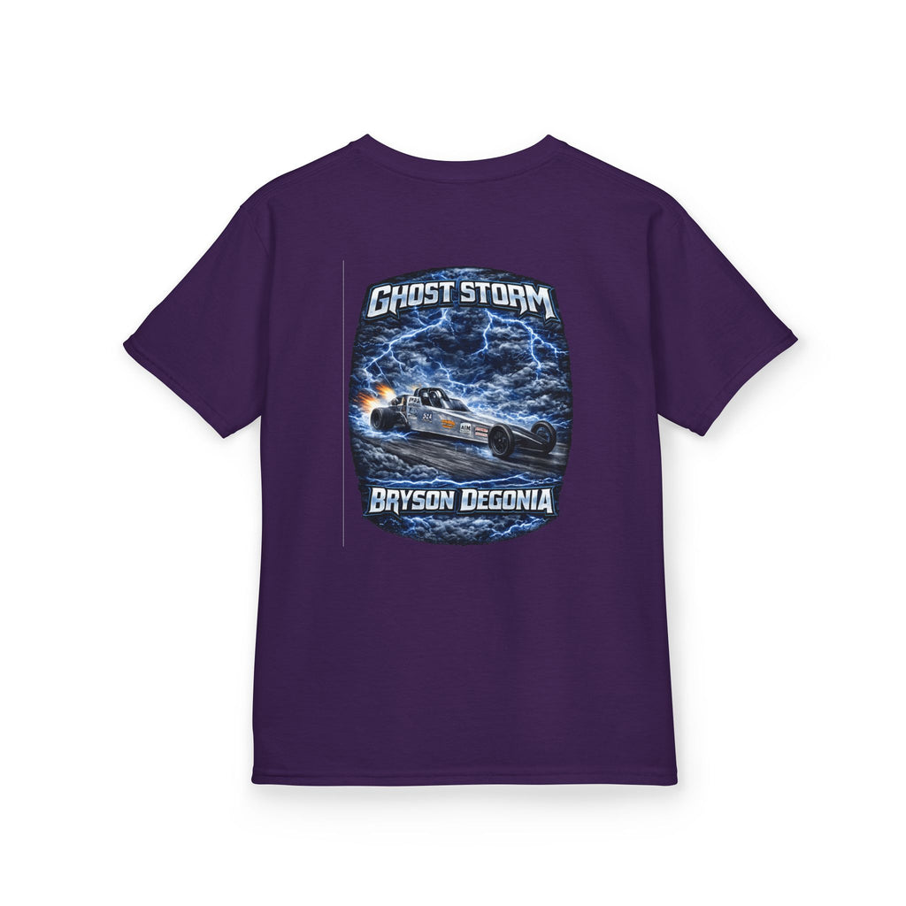 Kids Tee — 'Ghost Storm' Graphic (Custom Name Option)