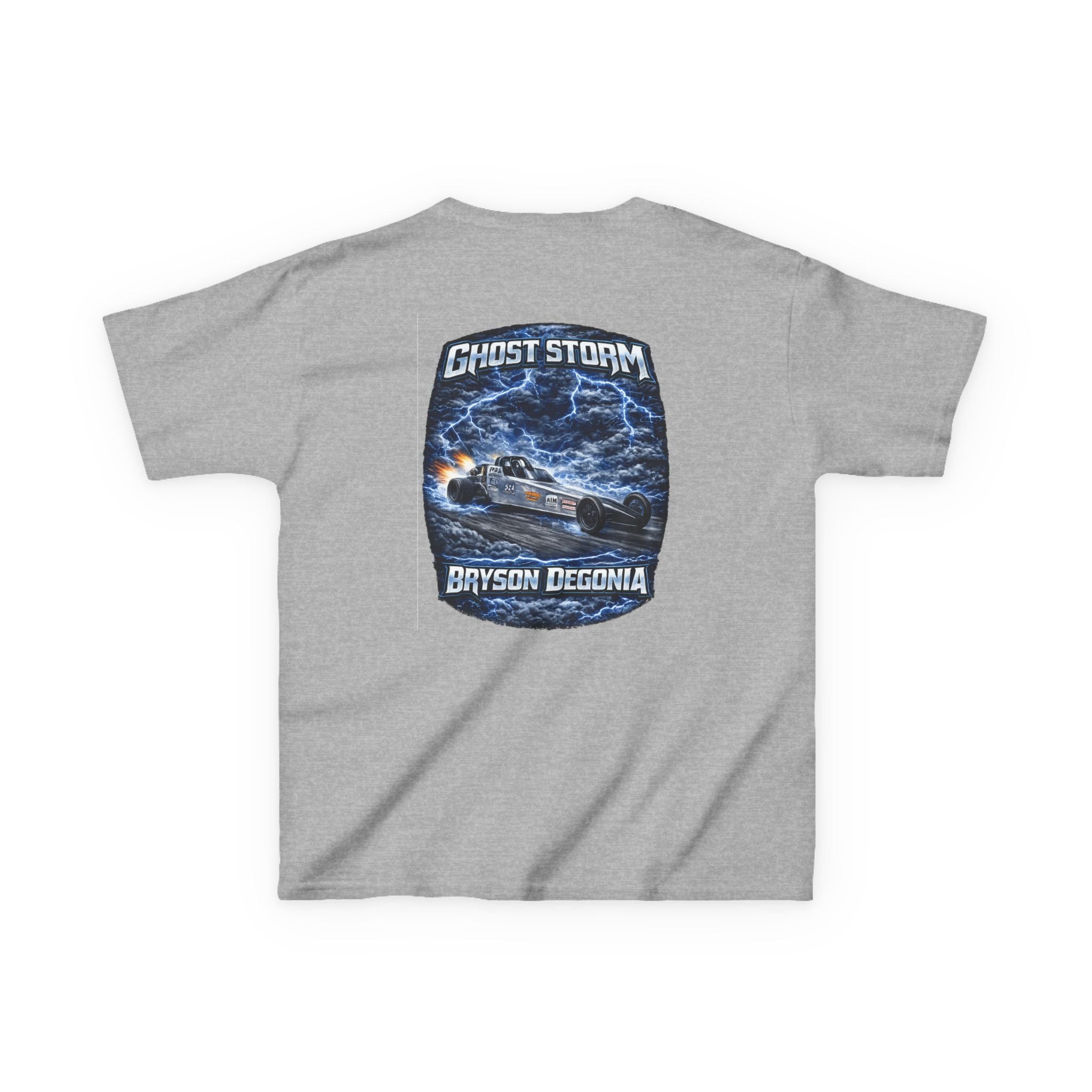 Kids Tee — 'Ghost Storm' Graphic (Custom Name Option)