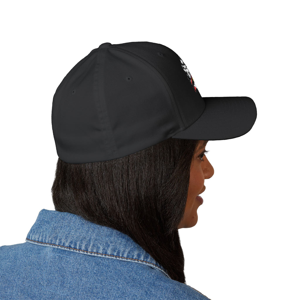 Racing Logo Embroidered Cap – "Showtime Racing Co." Flame & Checkered Flag Hat