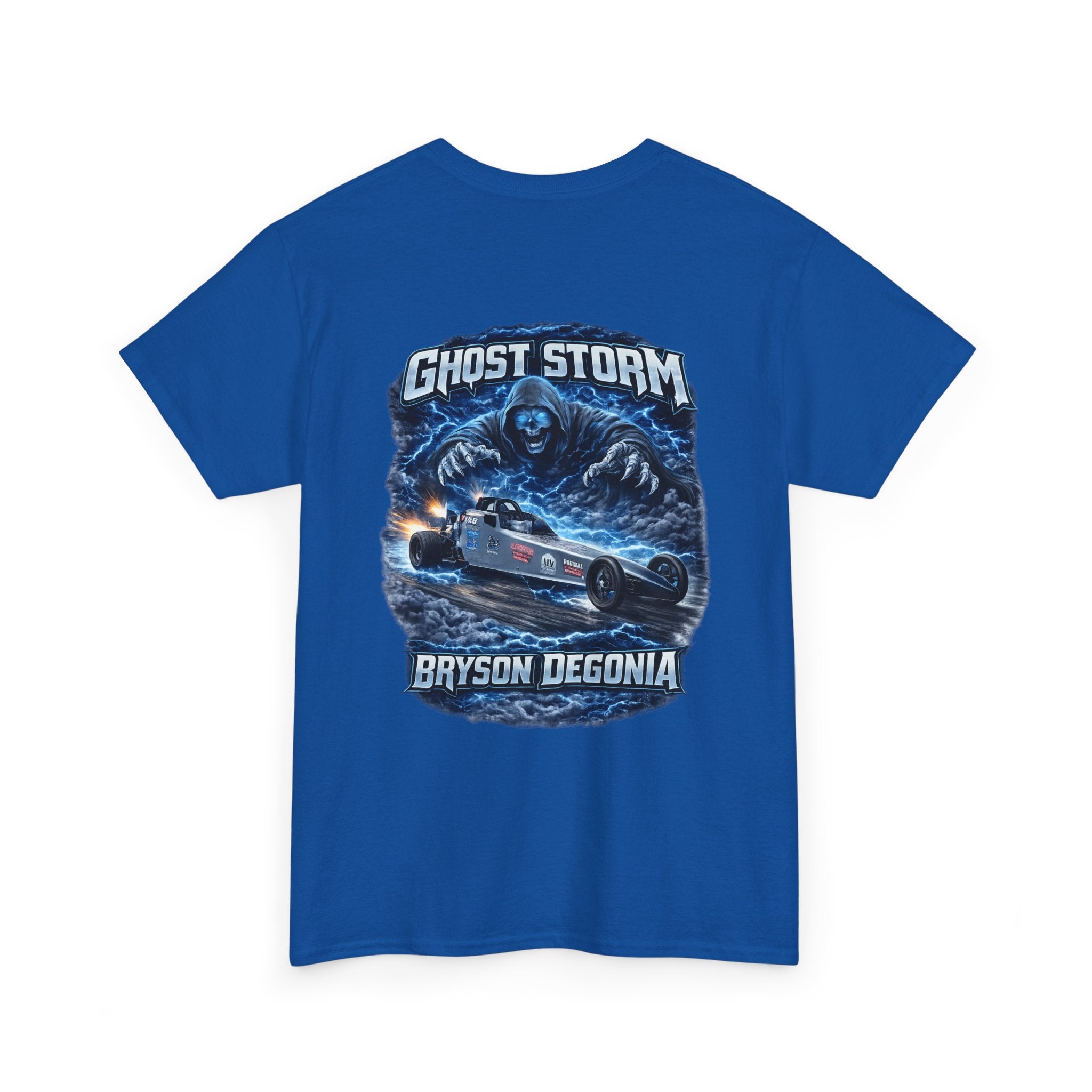 Ghost Storm Racing T‑Shirt — Bryson Degonia Vintage Car Graphic