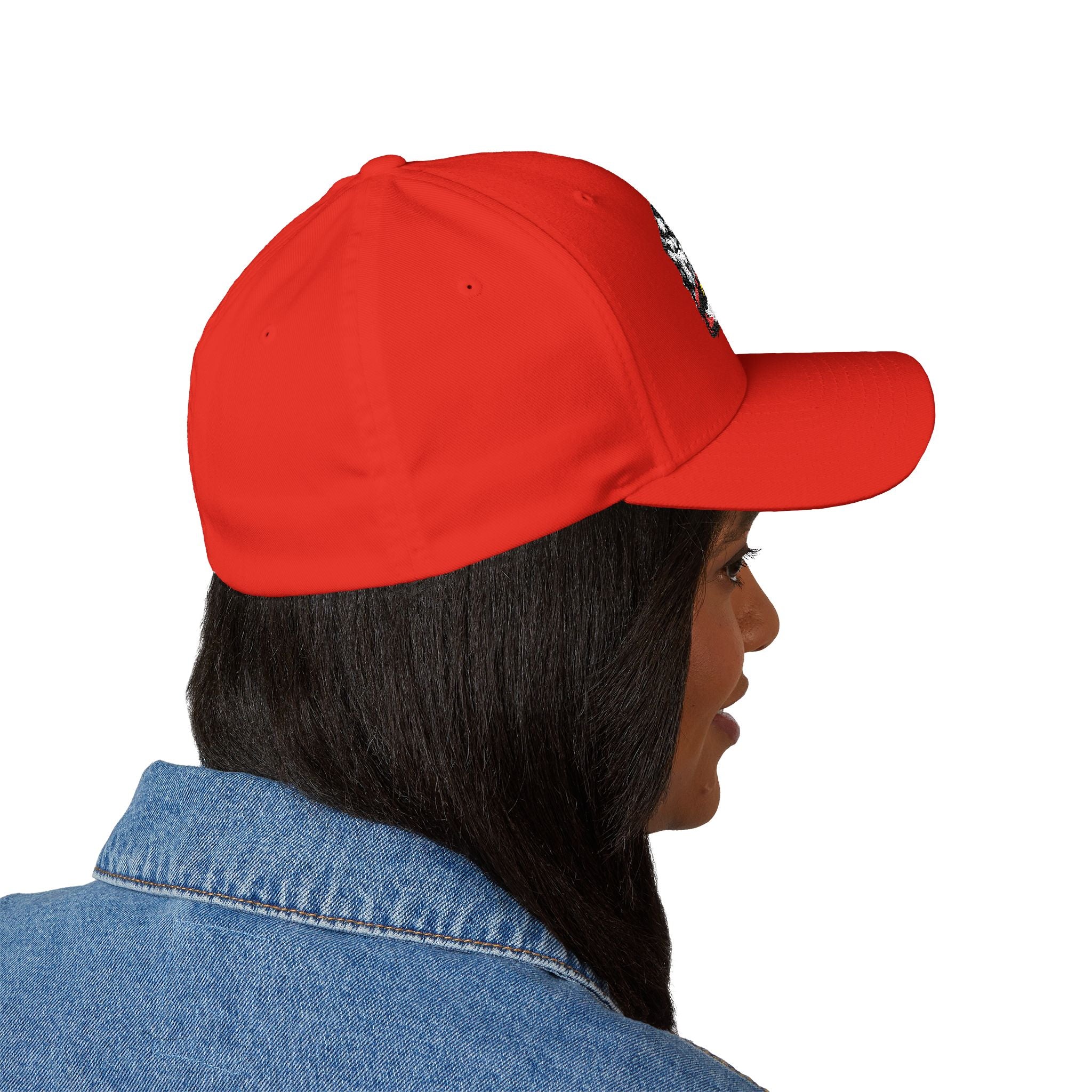 Racing Logo Embroidered Cap – "Showtime Racing Co." Flame & Checkered Flag Hat