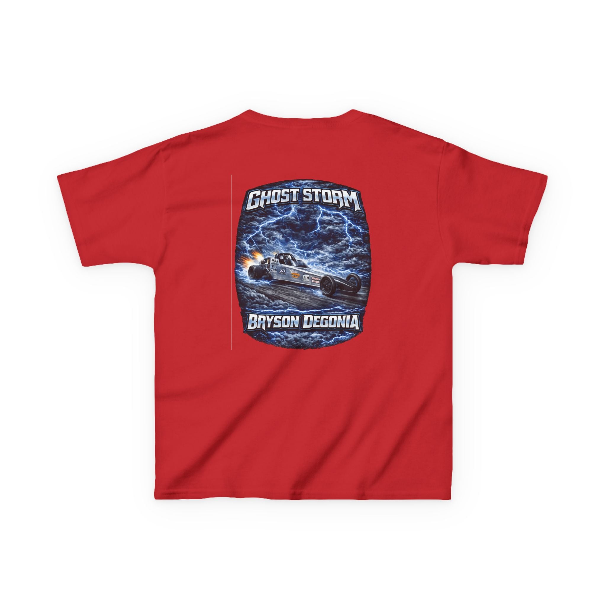 Kids Tee — 'Ghost Storm' Graphic (Custom Name Option)