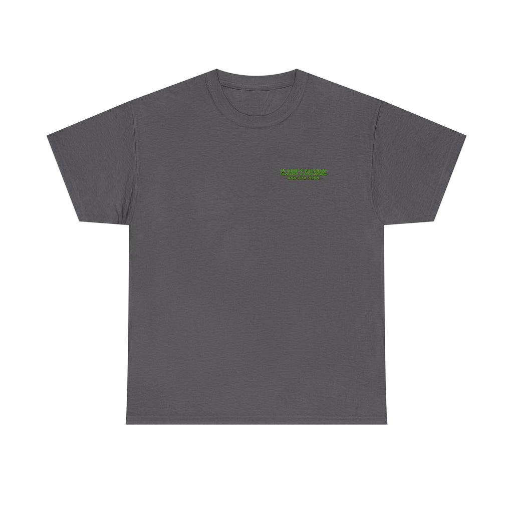 Clarks Salvage T-Shirt — "I Get All Me Parts at Clark's Salvage" Retro Pickup Truck Design