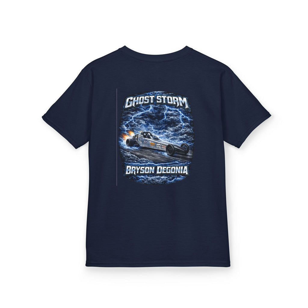 Kids Tee — 'Ghost Storm' Graphic (Custom Name Option)