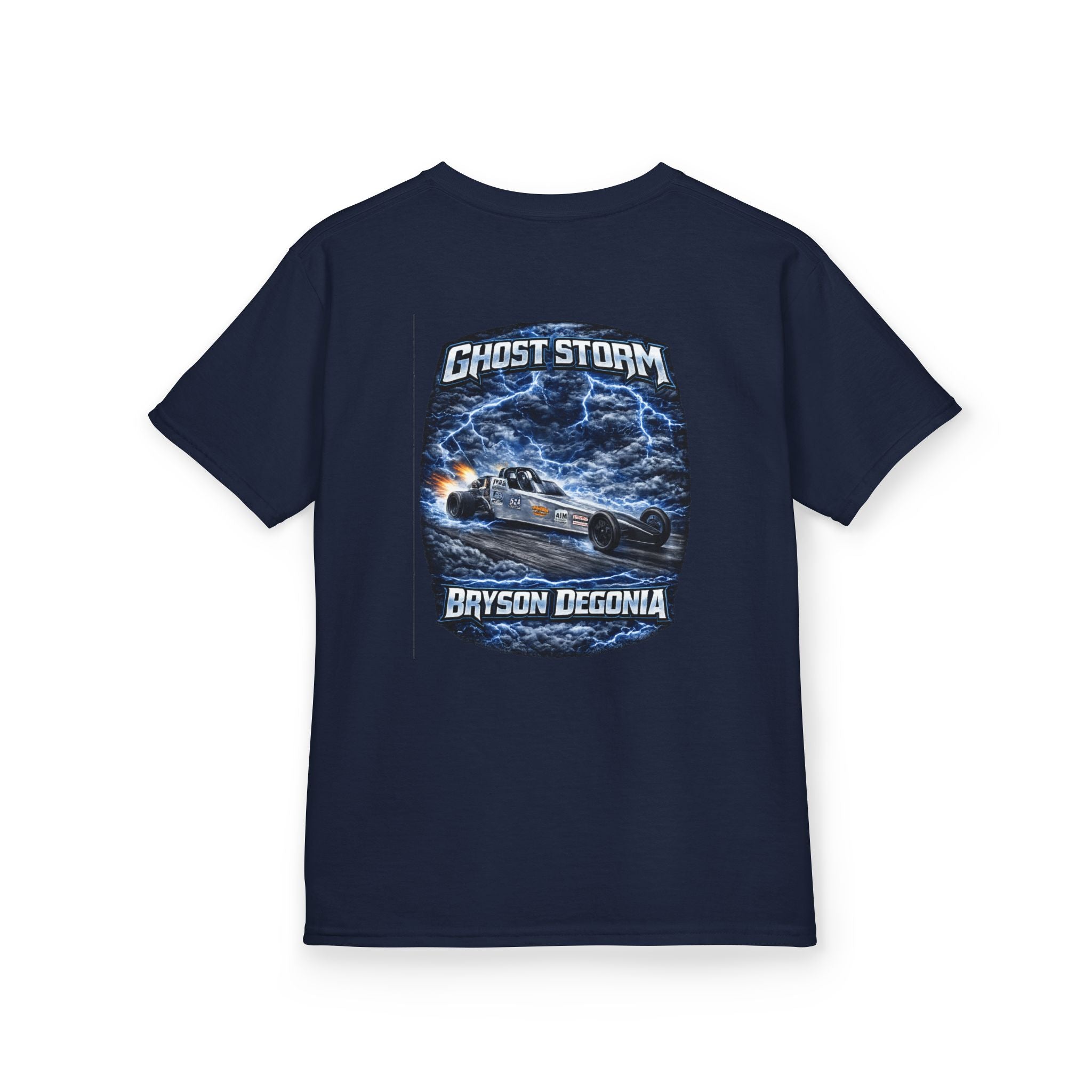 Kids Tee — 'Ghost Storm' Graphic (Custom Name Option)