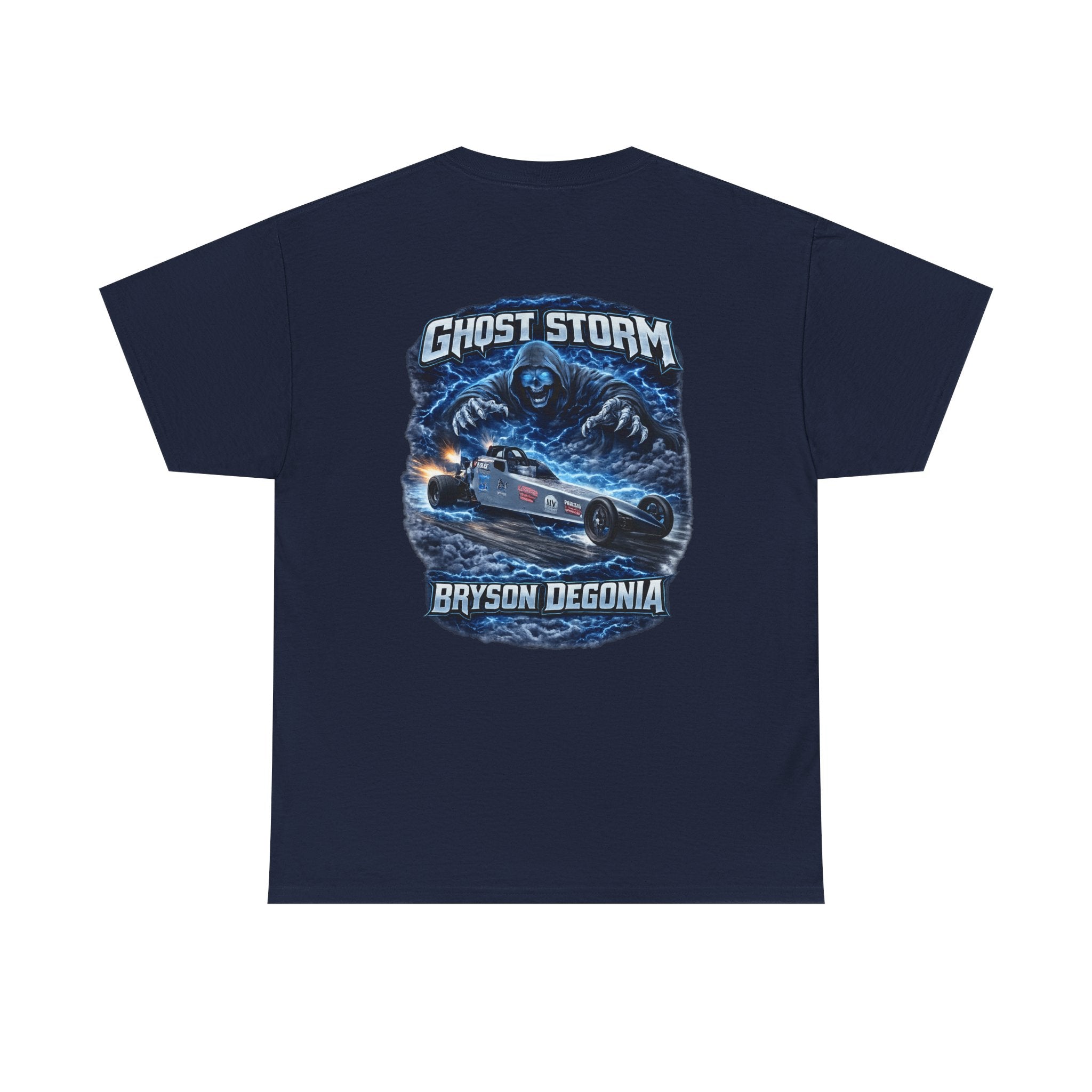 Ghost Storm Racing T‑Shirt — Bryson Degonia Vintage Car Graphic