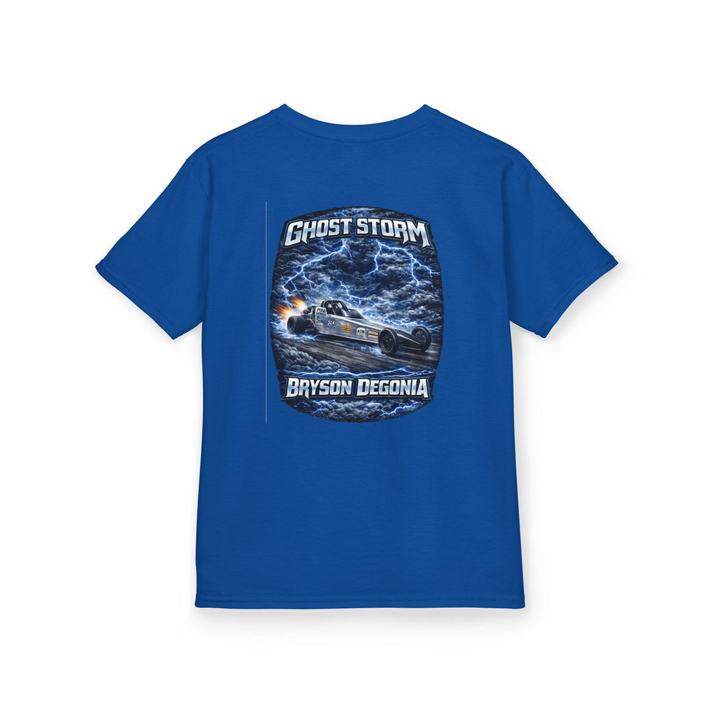 Kids Tee — 'Ghost Storm' Graphic (Custom Name Option)