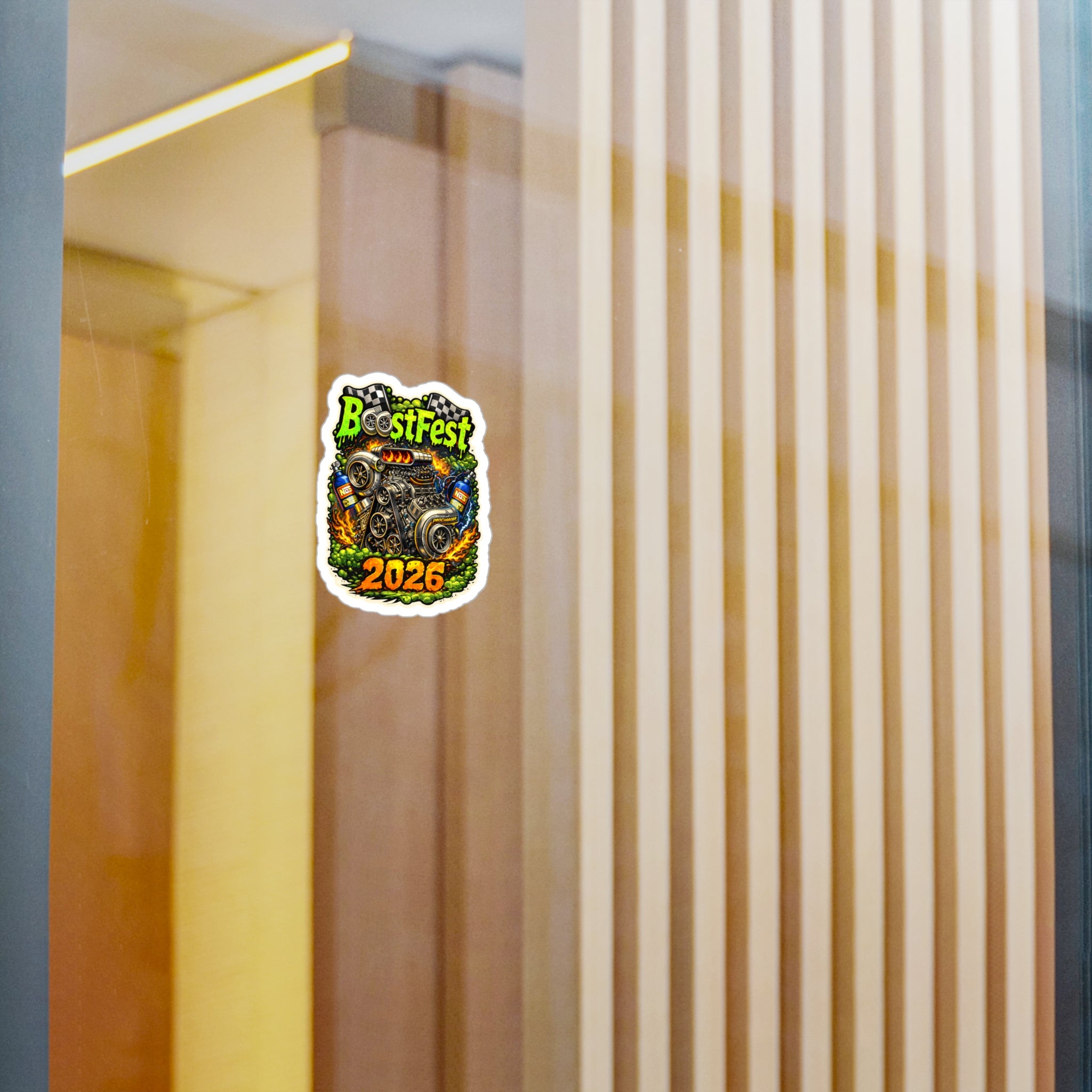 BoostFest 2026 Engine Art Sticker — Kiss-Cut Vinyl Decal