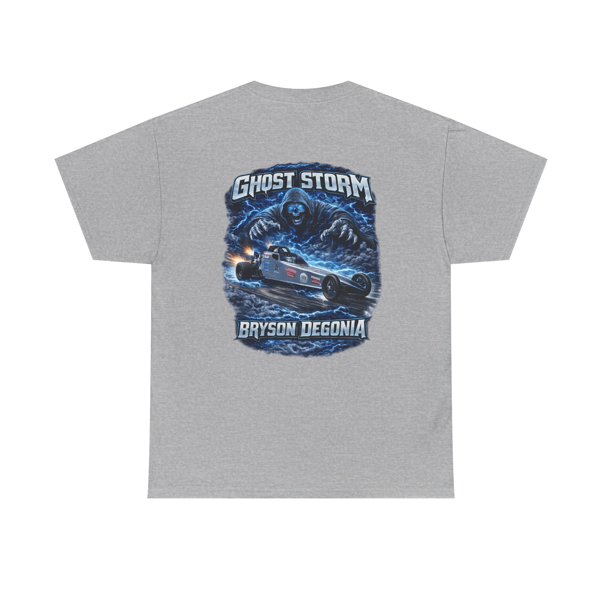 Ghost Storm Racing T‑Shirt — Bryson Degonia Vintage Car Graphic