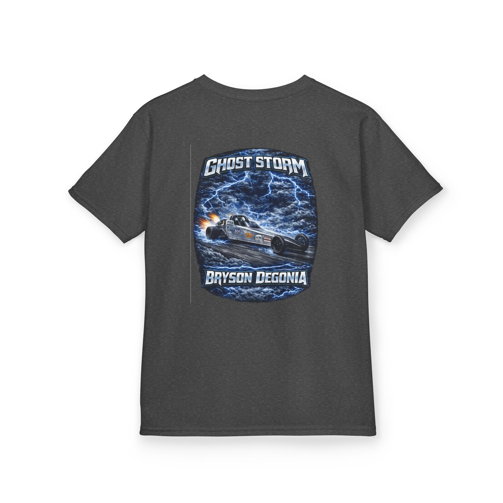 Kids Tee — 'Ghost Storm' Graphic (Custom Name Option)